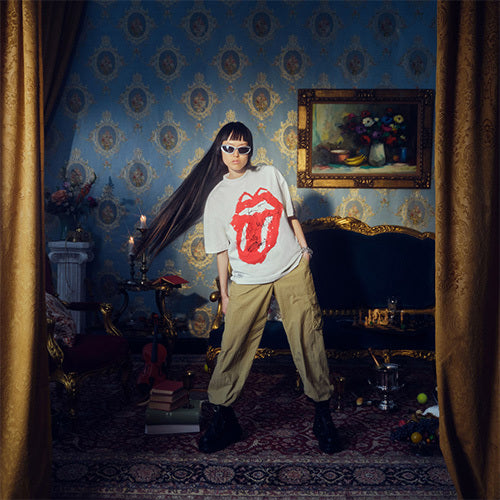 ザ・ローリング・ストーンズ / RS No,9 Harajuku【The Rolling Stones Womens Signature Lick Embroidered Tee】