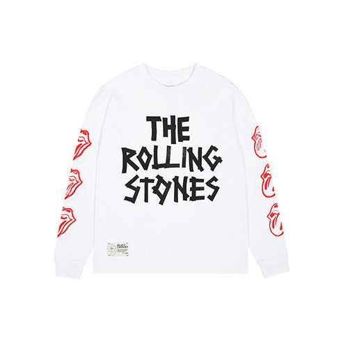 ザ・ローリング・ストーンズ / RS No,9 Harajuku【The Rolling Stones Womens Taped Logo Distressed Long Sleeve Tee】