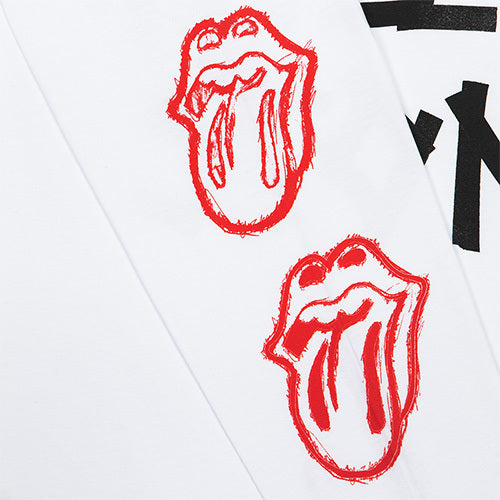 ザ・ローリング・ストーンズ / RS No,9 Harajuku【The Rolling Stones Womens Taped Logo Distressed Long Sleeve Tee】