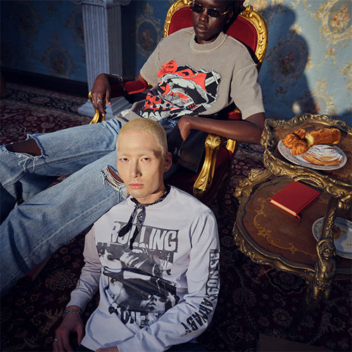 ザ・ローリング・ストーンズ / RS No,9 Harajuku【The Rolling Stones Exile Collage Graphic Long Sleeve Tee】