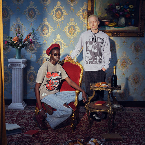 ザ・ローリング・ストーンズ / RS No,9 Harajuku【The Rolling Stones Exile Collage Graphic Long Sleeve Tee】