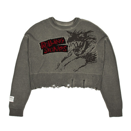 ザ・ローリング・ストーンズ / RS No,9 Harajuku【The Rolling Stones Urban Jungle Distressed Intarsia Sweater】