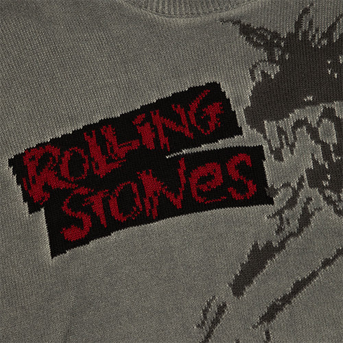 ザ・ローリング・ストーンズ / RS No,9 Harajuku【The Rolling Stones Urban Jungle Distressed Intarsia Sweater】