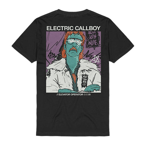 エレクトリック・コールボーイ / Electric Callboy 2025【Elevator Operator Scratch S/S Tee】【Black】