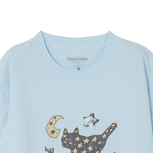 ビーバドゥービー / Beabadoobee Pop Up Store 2025 Beabadoobee Cat Tee【Blue】【グッズ】