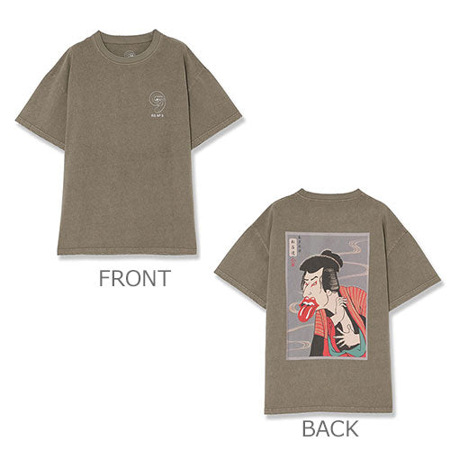 ザ・ローリング・ストーンズ / RS No,9 Harajuku The Rolling Stones Ukiyo No Tongue Graphic Tee Beige【グッズ】