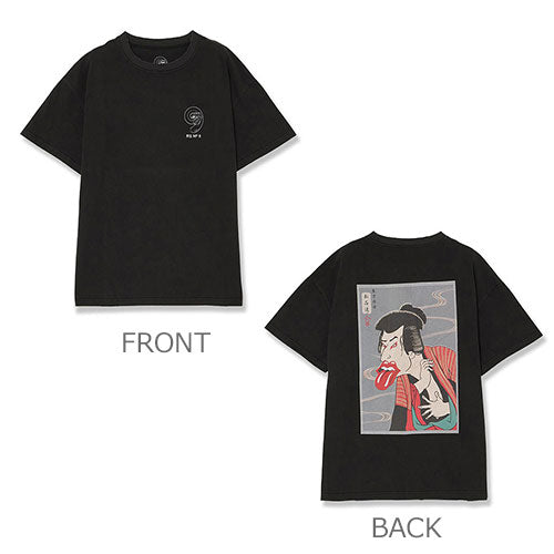 ザ・ローリング・ストーンズ / RS No,9 Harajuku The Rolling Stones Ukiyo No Tongue Graphic Tee Black【グッズ】