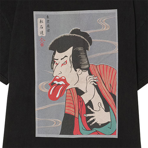 ザ・ローリング・ストーンズ / RS No,9 Harajuku The Rolling Stones Ukiyo No Tongue Graphic Tee Black【グッズ】