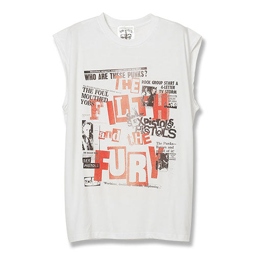 セックス・ピストルズ / Sex Pistols Pop Up 2025 25th Anniversary No Sleeve Tank Top【White】【グッズ】