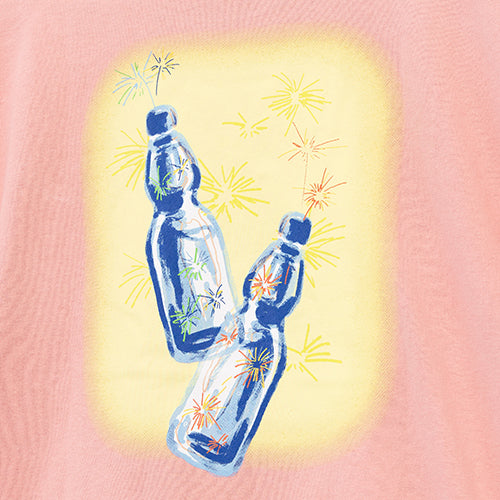 King & Prince / ロゴ＆ラムネイラストTシャツ コーラルピンク【King & Princeとうちあげ花火2025】【事後販売】