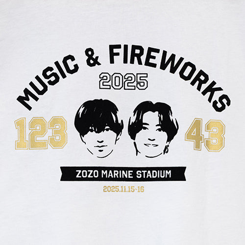 King & Prince / ミュージック＆ファイヤーワークスTシャツ ホワイト【King & Princeとうちあげ花火2025】【事後販売】