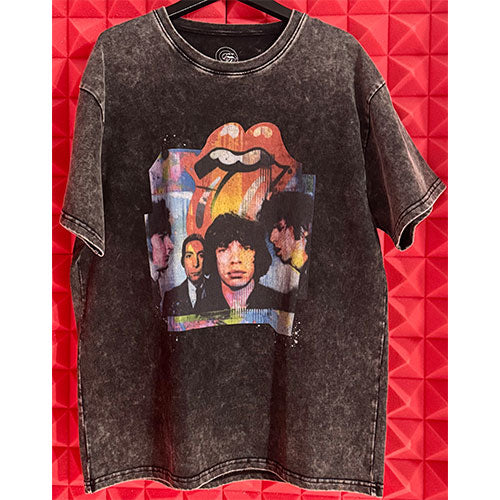 ザ・ローリング・ストーンズ / RS No,9 Harajuku The Rolling Stones Black And Blue Art Band Graphic S/S T-Shirts Black【グッズ】