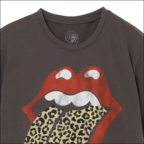 ザ・ローリング・ストーンズ / RS No,9 Harajuku Leopard Tongue T-Shirt Charcoal【グッズ】