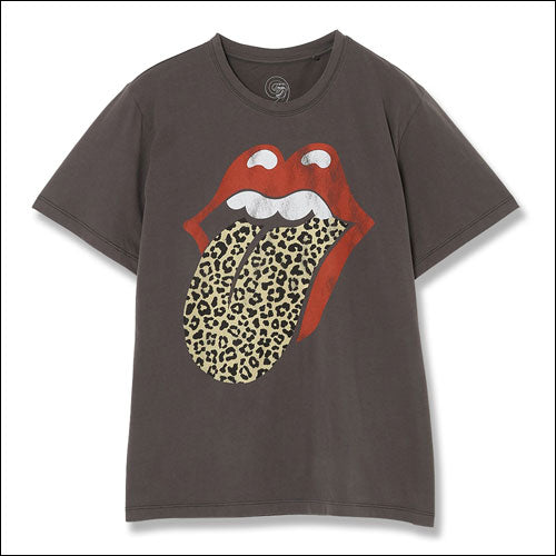 ザ・ローリング・ストーンズ / RS No,9 Harajuku Leopard Tongue T-Shirt Charcoal【グッズ】