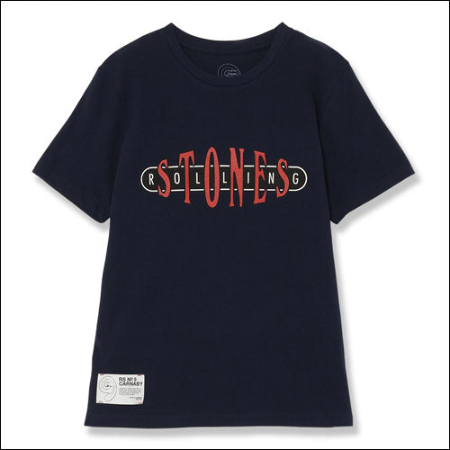 ザ・ローリング・ストーンズ / RS No,9 Harajuku Fitted Varsity T-Shirt Navy【グッズ】