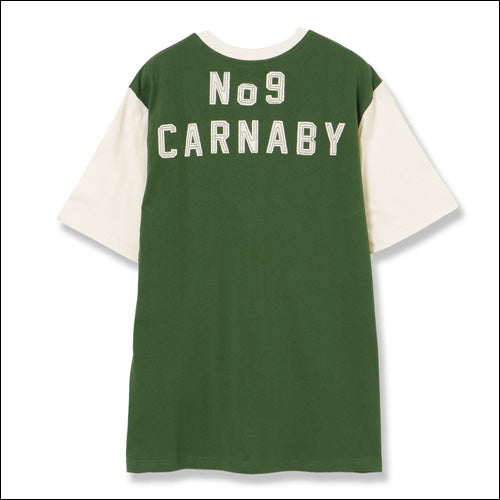 ザ・ローリング・ストーンズ / RS No,9 Harajuku Stones Varsity Chenille Applique T-Shirt Green【グッズ】