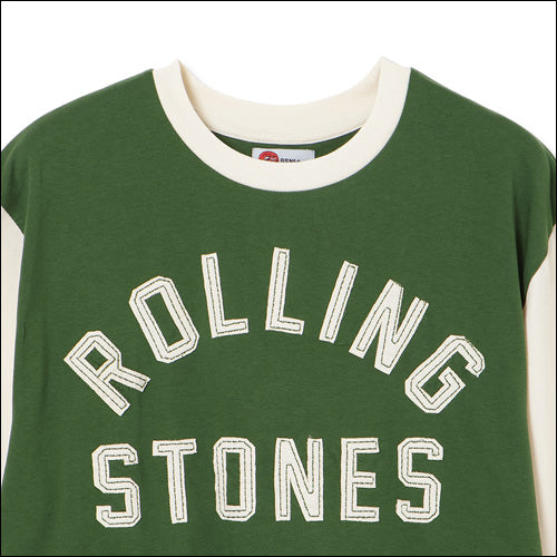 ザ・ローリング・ストーンズ / RS No,9 Harajuku Stones Varsity Chenille Applique T-Shirt Green【グッズ】