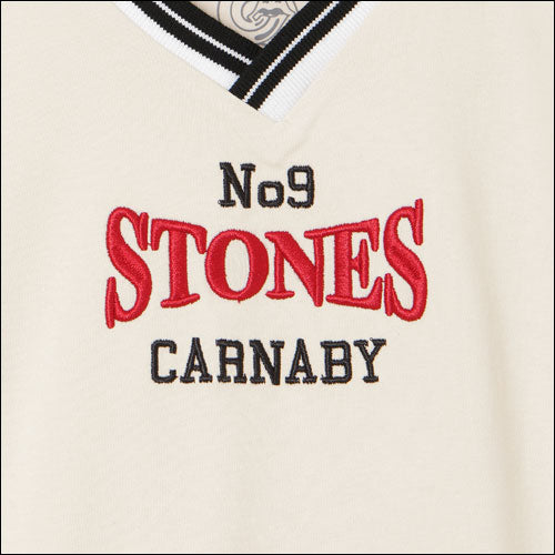 ザ・ローリング・ストーンズ / RS No,9 Harajuku Stones Varsity V-Neck Baby T-Shirt White【グッズ】