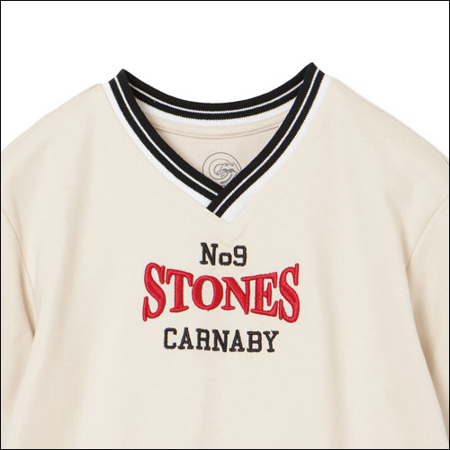 ザ・ローリング・ストーンズ / RS No,9 Harajuku Stones Varsity V-Neck Baby T-Shirt White【グッズ】