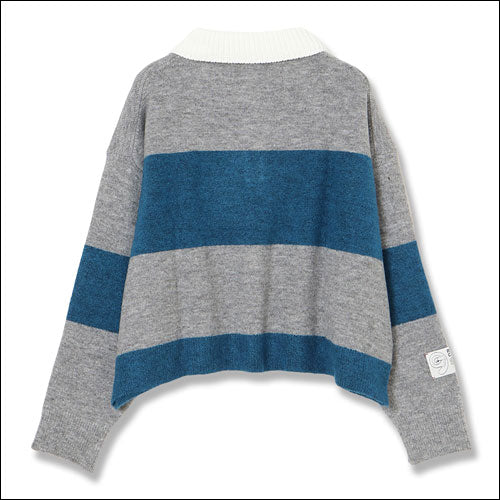 ザ・ローリング・ストーンズ / RS No,9 Harajuku Stones Cropped Knit Rugby Jersey Beige【グッズ】