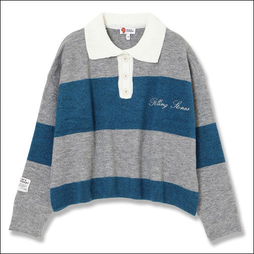ザ・ローリング・ストーンズ / RS No,9 Harajuku Stones Cropped Knit Rugby Jersey Beige【グッズ】