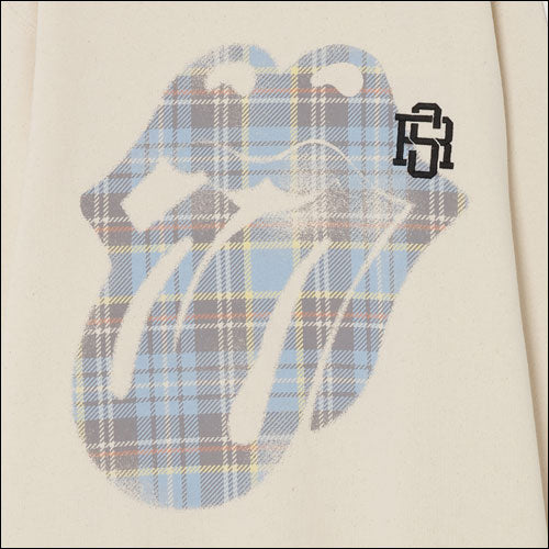 ザ・ローリング・ストーンズ / RS No,9 Harajuku Tartan Lick Fleece Crewneck White【グッズ】