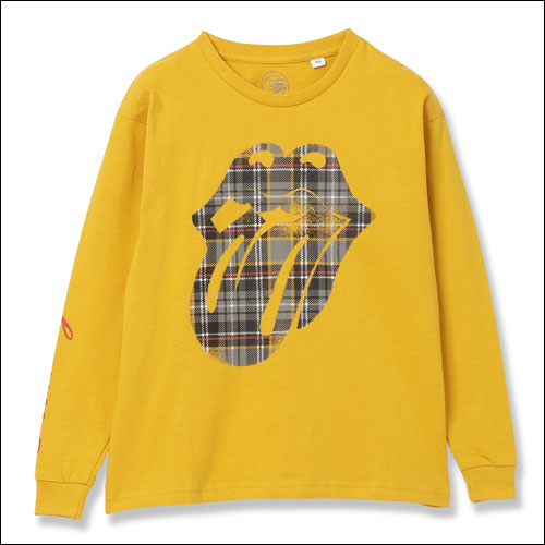 ザ・ローリング・ストーンズ / RS No,9 Harajuku Lick Kids LS T-Shirt Yellow【グッズ】