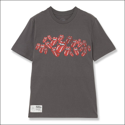 ザ・ローリング・ストーンズ / RS No,9 Harajuku Scattered Lick Printed T-Shirt Charcoal【グッズ】