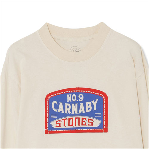 ザ・ローリング・ストーンズ / RS No,9 Harajuku Stones Americana Natural LS T-Shirt White【グッズ】