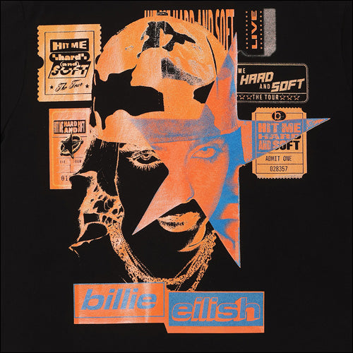 ビリー・アイリッシュ / Hit Me Hard and Soft 3D Film S/S Tee Black