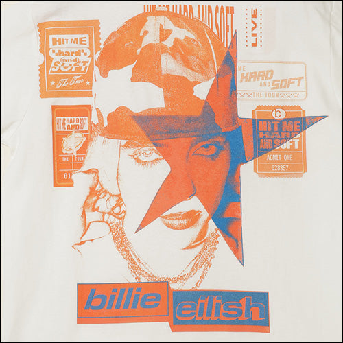 ビリー・アイリッシュ / Hit Me Hard and Soft 3D Film S/S Tee White