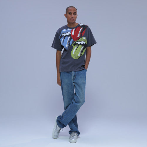 ザ・ローリング・ストーンズ / RS No,9 Harajuku Replicart RS 3Lips & Tongue T-Shirt Charcoal Grey【グッズ】