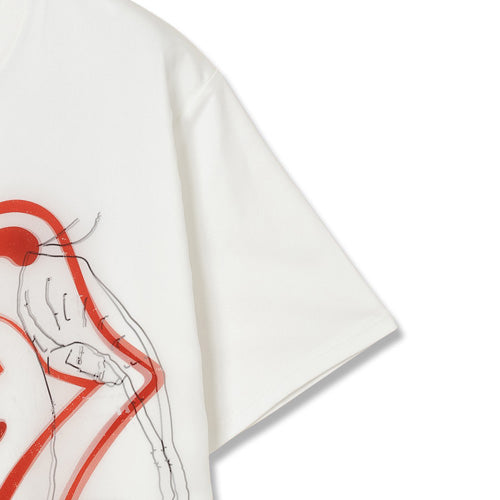 ザ・ローリング・ストーンズ / RS No,9 Harajuku Trippy Mikio Art RS9 Lip & Tong Sketches T-Shirt White【グッズ】