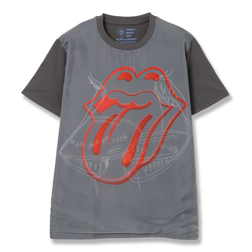 ザ・ローリング・ストーンズ / RS No,9 Harajuku Trippy Mikio Art RS9 Lip & Tong Sketches T-Shirt Charcoal Grey【グッズ】