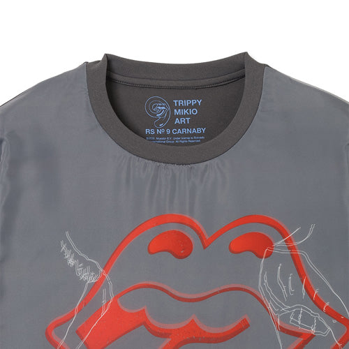 ザ・ローリング・ストーンズ / RS No,9 Harajuku Trippy Mikio Art RS9 Lip & Tong Sketches T-Shirt Charcoal Grey【グッズ】