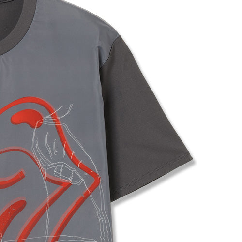 ザ・ローリング・ストーンズ / RS No,9 Harajuku Trippy Mikio Art RS9 Lip & Tong Sketches T-Shirt Charcoal Grey【グッズ】