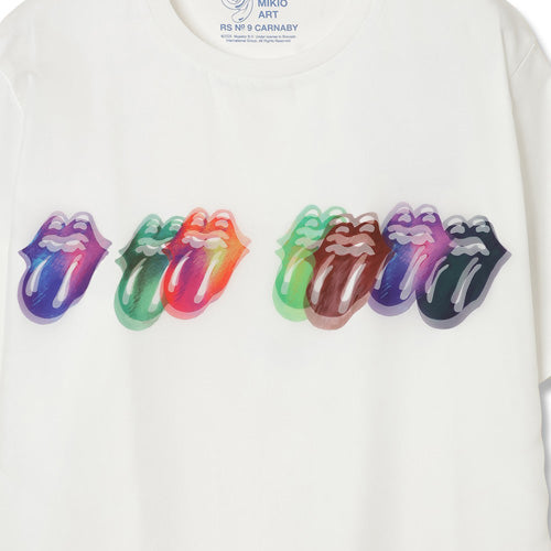 ザ・ローリング・ストーンズ / RS No,9 Harajuku Trippy Mikio Art RS9 Lip & Tong 7Lips T-Shirt White【グッズ】