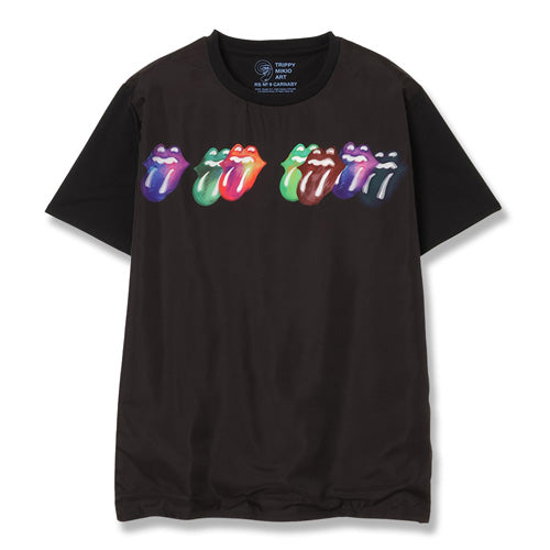 ザ・ローリング・ストーンズ / RS No,9 Harajuku Trippy Mikio Art RS9 Lip & Tong 7Lips T-Shirt Black【グッズ】
