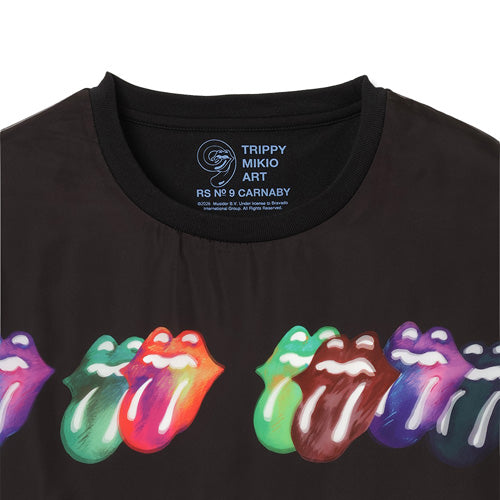 ザ・ローリング・ストーンズ / RS No,9 Harajuku Trippy Mikio Art RS9 Lip & Tong 7Lips T-Shirt Black【グッズ】