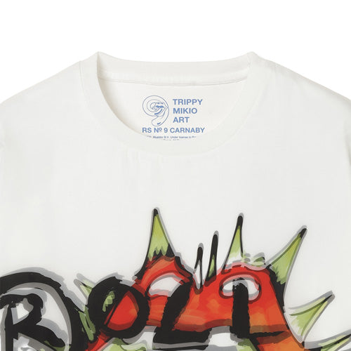ザ・ローリング・ストーンズ / RS No,9 Harajuku Trippy Mikio Art RS9  Lip & Tong Illustraion T-Shirt White【グッズ】