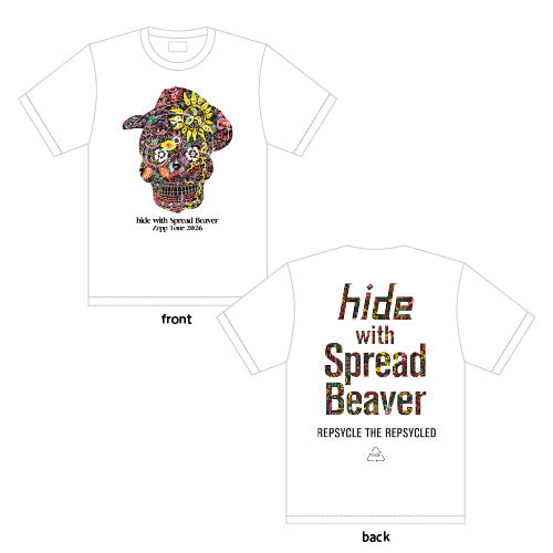 hide with Spread Beaver / SKULL REPLICATE Tシャツ White【グッズ】