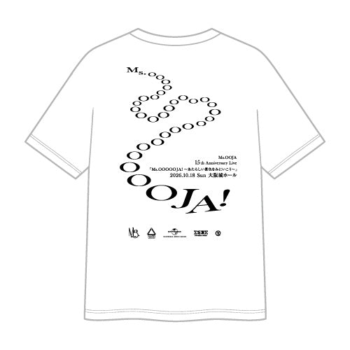 Ms.OOJA / 15周年記念ライブ 大阪城ホール 「Ms.OOOOOJA! 〜あたらしい景色をみにいこう〜」 リフレクターTシャツ A / ホワイト【グッズ】