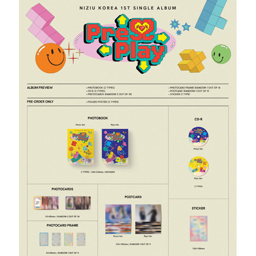 NiziU / Press Play: 1st Single【Random Ver.】【CD】