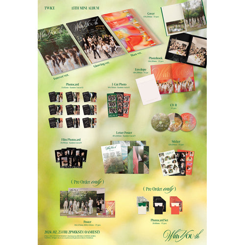 TWICE / With YOU-th : 13th Mini Album【Standard Ver.】【Random Ver.】【CD】