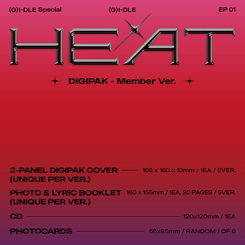 (G)I-DLE / HEAT: Special Album【DIGIPAK Ver.】【Member Ver.】【Random Ver.】【CD】