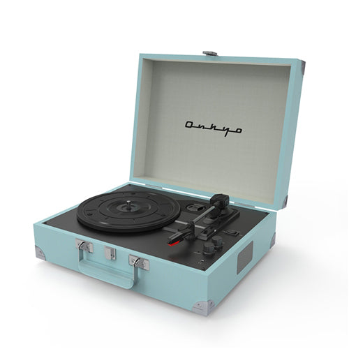 ONKYO / Bluetoothスピーカー内蔵ポータブルターンテーブル「OCP-01」【ソニックブルー】