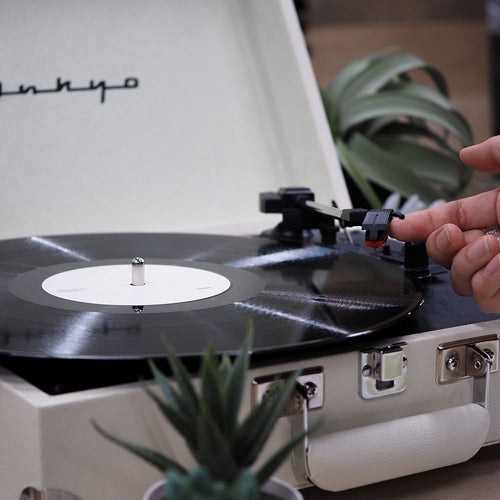 ONKYO / Bluetoothスピーカー内蔵ポータブルターンテーブル「OCP-01」【ヴィンテージホワイト】