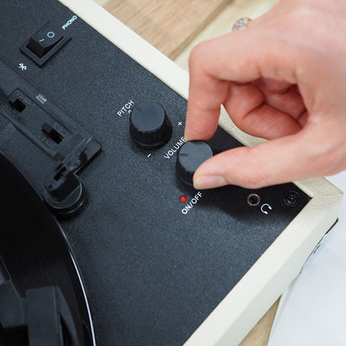 ONKYO / Bluetoothスピーカー内蔵ポータブルターンテーブル「OCP-01」【ヴィンテージホワイト】