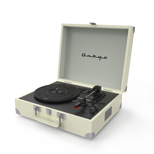 ONKYO / Bluetoothスピーカー内蔵ポータブルターンテーブル「OCP-01」【ヴィンテージホワイト】