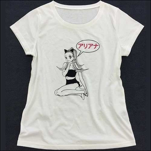 アリアナ・グランデ / Ariana Grande Anime T-shirt by Vence【Tシャツ】【レディース　フリー（Mサイズ相当）】